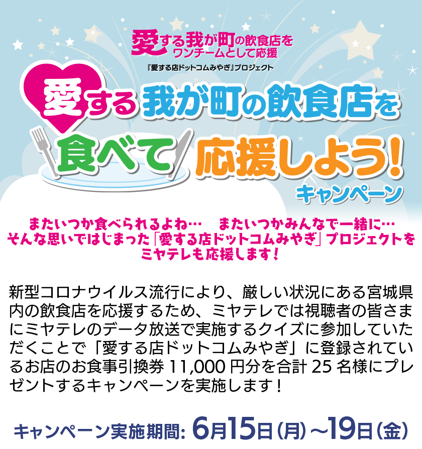 愛する我が町の飲食店を食べて応援しよう！